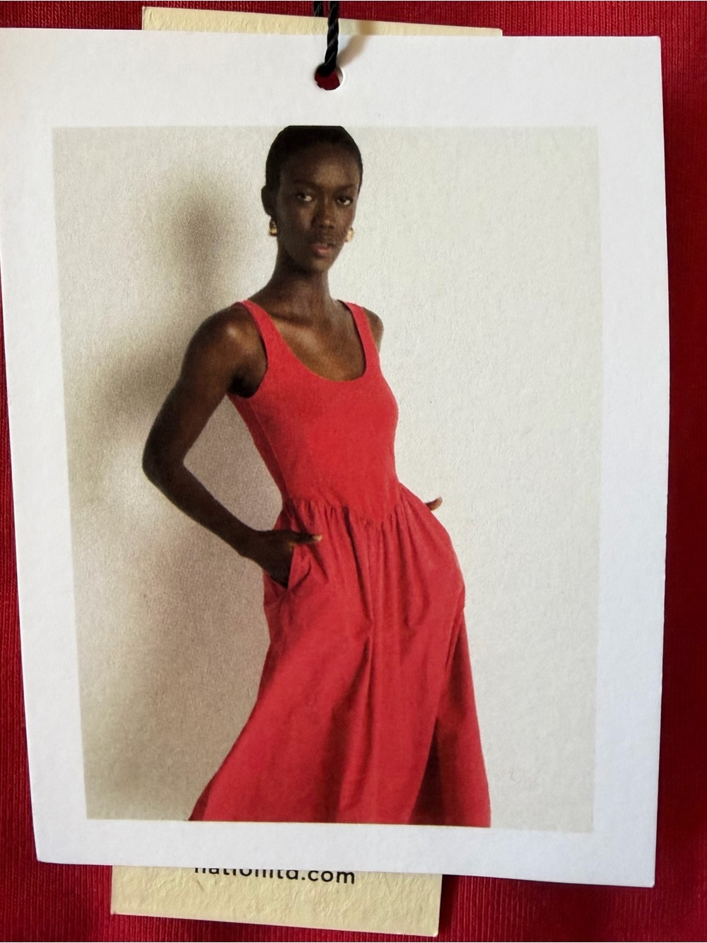 Nation LA Red Sleeveless Fiona Dress